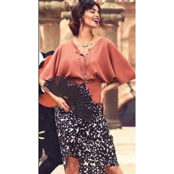 CAbi 5284 Brick Rose Button Up Kimono Cardigan Lightweight Loose Fit Sz M - Picture 11 of 11